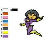 Dora Super Girl Embroidery Design